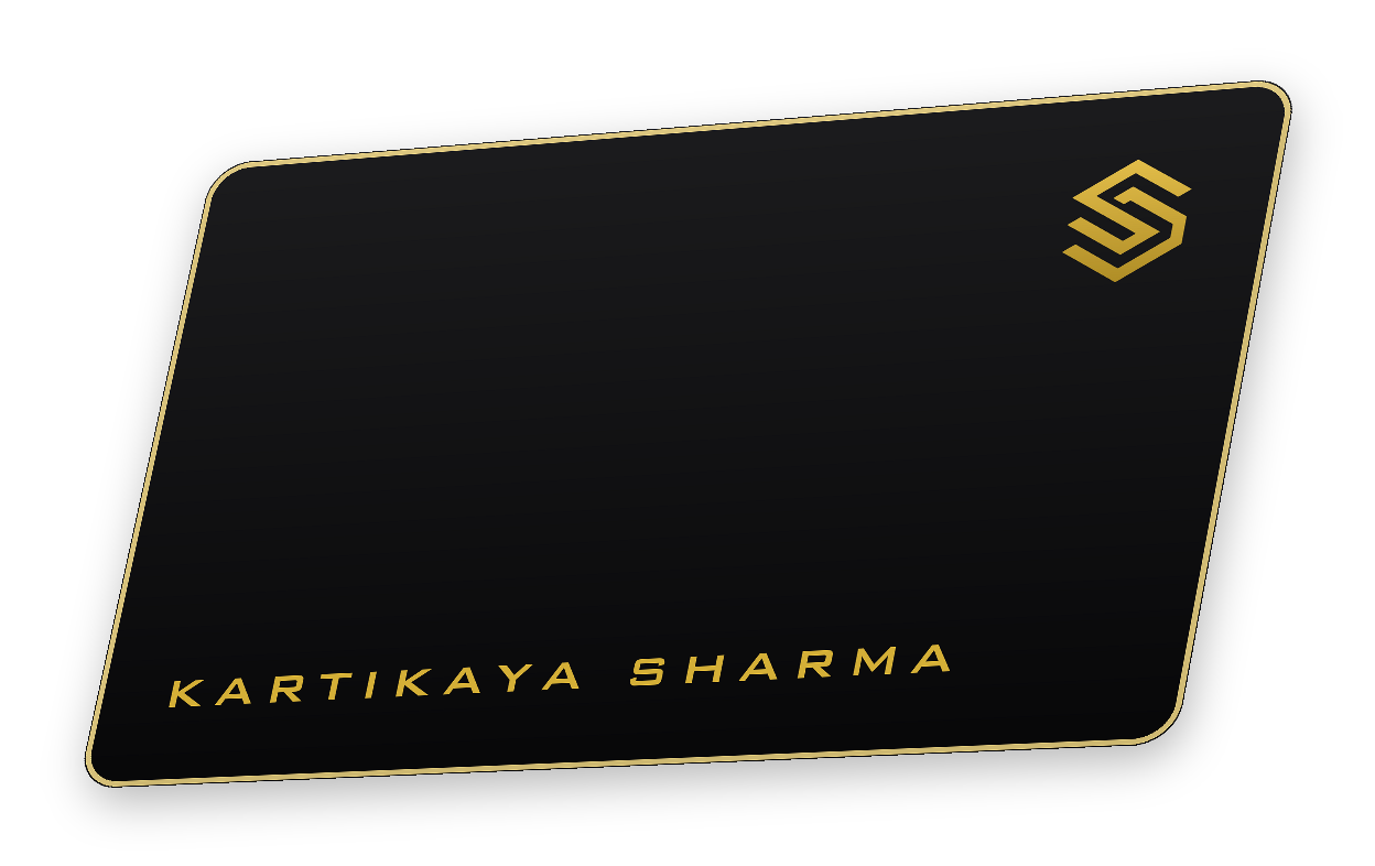 BLACKCARD — Kartikaya Sharma, StackSmiths